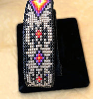 Beaded Bracelet Cuff 3/4"