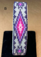 Beaded Bracelet Cuff 3/4"