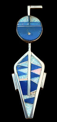 Inlay Opalite Lapis Kachina Pendant