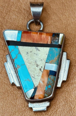 Multi Stone Inlay Pendant