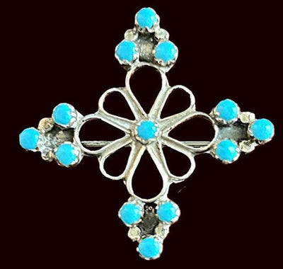 Turquoise Cross Pin