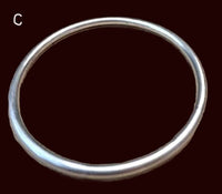 Plain Silver Bangle Bracelet 8"