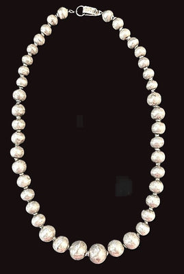 Vintage Graduated Sliver Bead Necklace