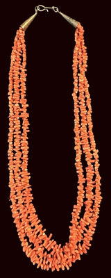 Vintage 3Strand Coral Necklace