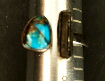 7-SS Vintage Oval Turquoise Ring