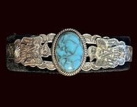 Vintage Turquoise Harvey Era Cuff