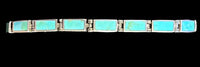 Inlay Square Turquoise link Bracelet