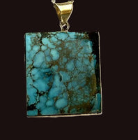 Turquoise Pendant Chain 26"