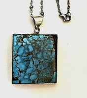 Turquoise Pendant Chain 26"