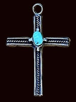 7mm Oval Turquoise Cross