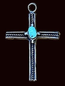 7mm Oval Turquoise Cross