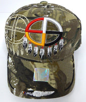 Native Medicine Wheel Cap - Camo