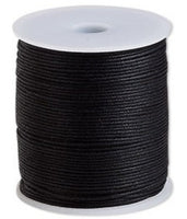 1mm Black Wax Cotton Cord 288yd