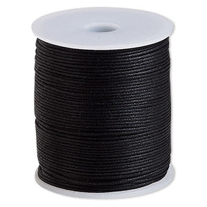 Wax Cotton Black 1mm Cord