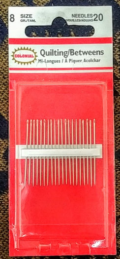 Quilting/Betweens Needles sz8 (20pk)