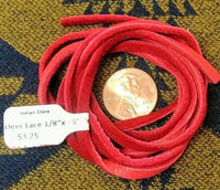 Red 1/8"x 36" Deer Lace