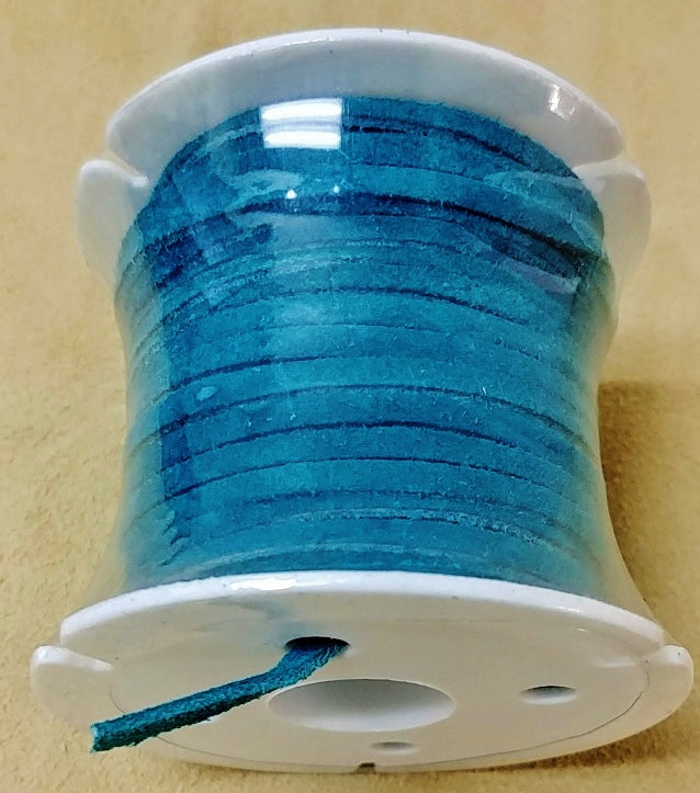 Turquoise Suede Leather Lace 1/8"x 25 yds