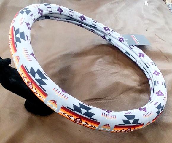 Southwest Style Truck Steering Wheel Cover - Grey
