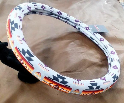 Southwest Style Truck Steering Wheel Cover - Grey