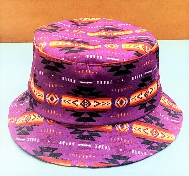 Southwest Style Bucket Hat - Purple