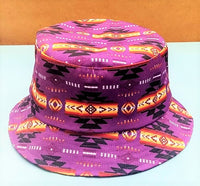 Southwest Style Bucket Hat - Purple