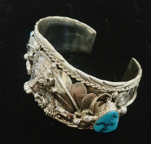 SS Turquoise Bear Bracelet
