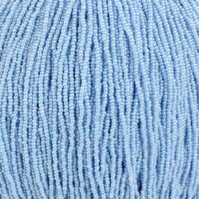 11/0 OP LT Blue Pearl Dyed 1/2 Hank