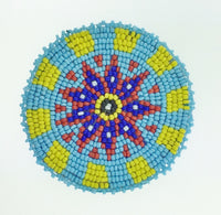 3" Beaded Rosette Blue Star