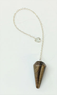 Tiger Eye Pendulum w/Chain 8"