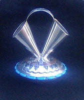 Zuni SS Turquoise Gemstone Wedding Vase, 4.5"