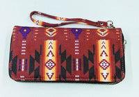 Fleece Zipper Wallet - Burgundy