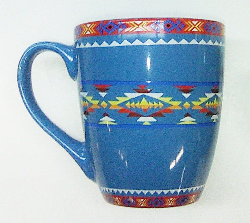 Ceramic Mug Southwest Design #2 - Turquoise