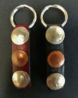 Indian Penny/Nickle Native American Leather Bracelet