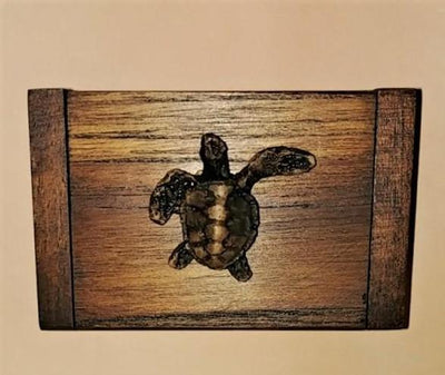 Wood Box, Small- Sea Turtle