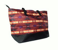 Southwest Design Tote Bag - Burgundy