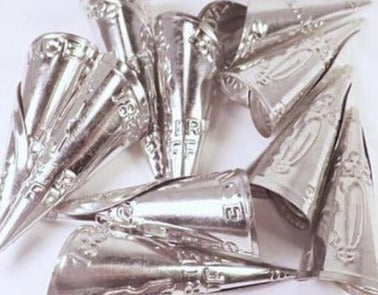 Adult's Silver Jingle Cones 100pk