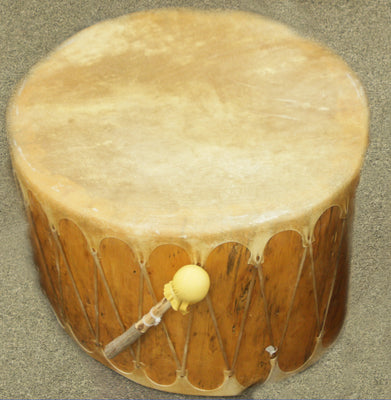 Cochiti Log Drum, 26" x 20"