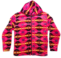 Hooded Fleece Sherpa Jacket - Pink