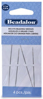 2.25" Big Eye Beading Needle, 4pc